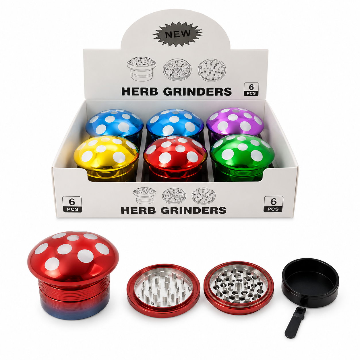 GRINDER HONGO METALIZADO