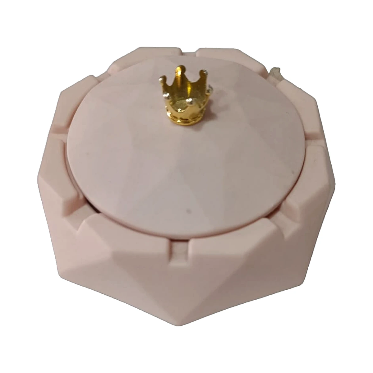 CENICERO TEMU ROSADO CON TAPA