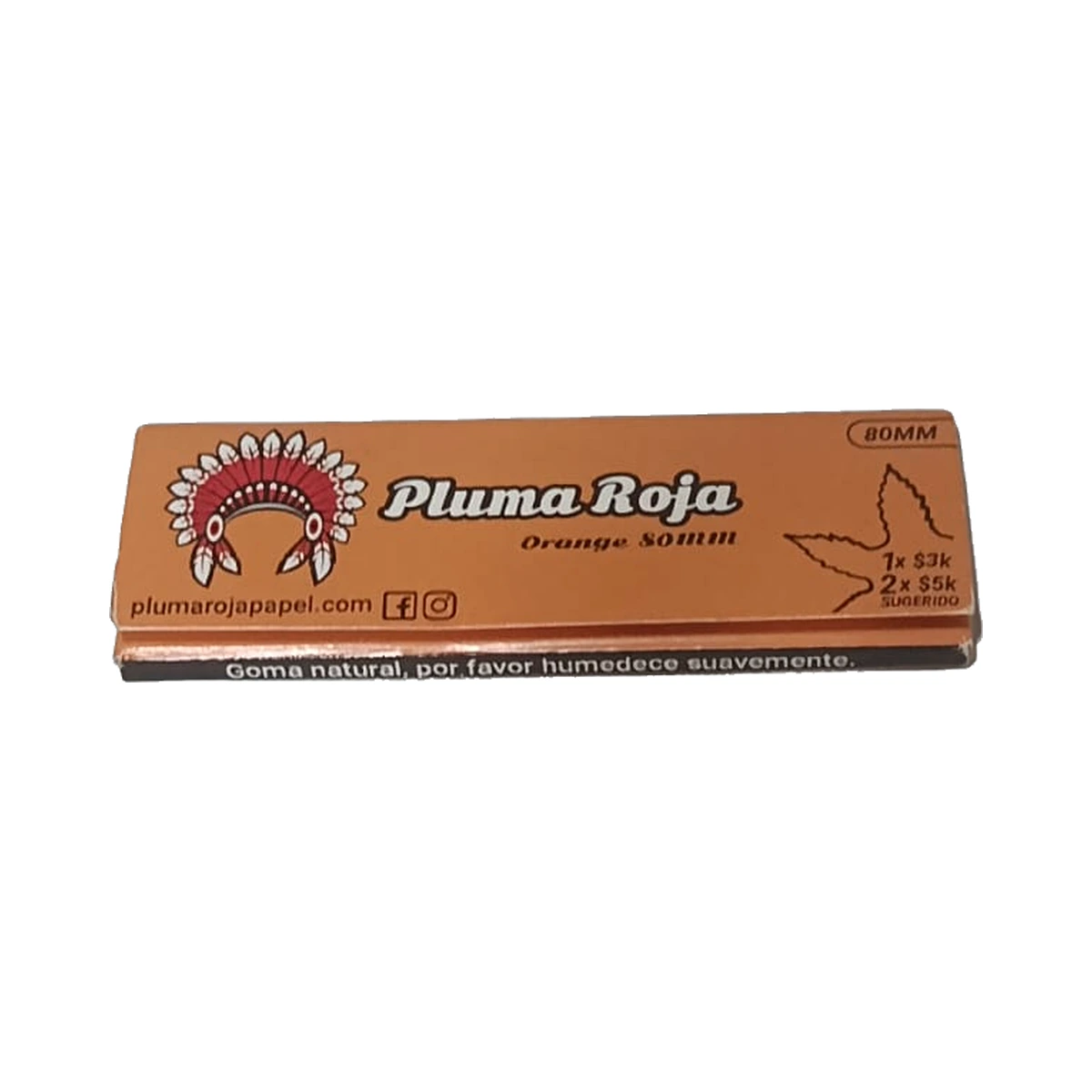 CUEROS PLUMA ROJA NARANJA #9